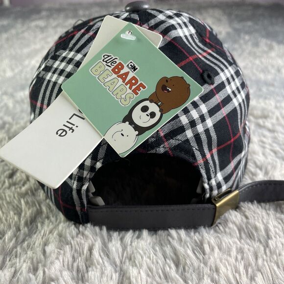 We Bare Bears Hat Cap Adjustable Black Gray White Red Cartoon Network Panda - Picture 6 of 13